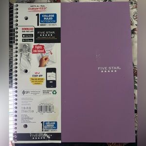 Five Star College Ruled Notebook